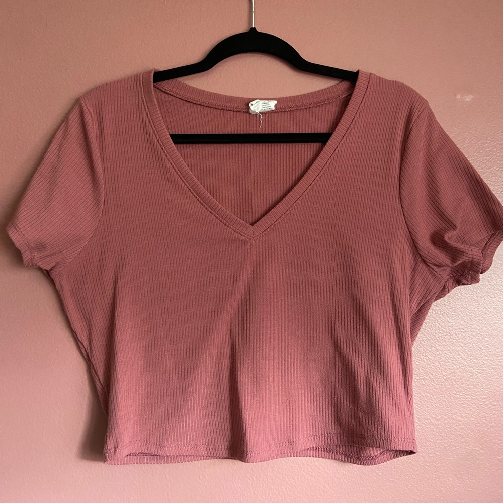Tilly’s dusty rose crop top XL